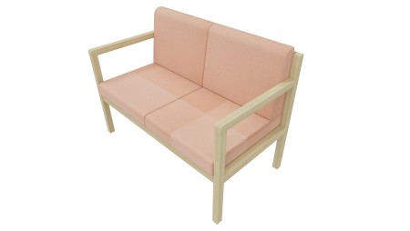 Banquette Noé 2 places avec accoudoirs